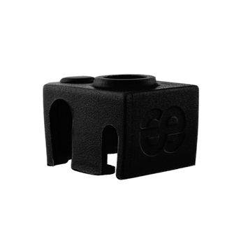 Black Phaetus Dragon SF/HF silicone hotend sock with heater-block openings and raised Phaetus logo