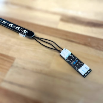 Neopixel Disco Stick inline 100 ohm resistor board with JST-XH three-pin connectors