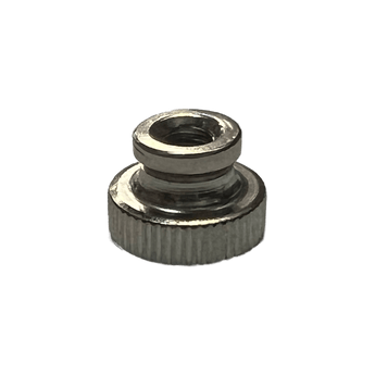 A2 18-8 stainless steel M3 x 0.5 semi-flanged knurled-head thumb nut with 8 mm head diameter