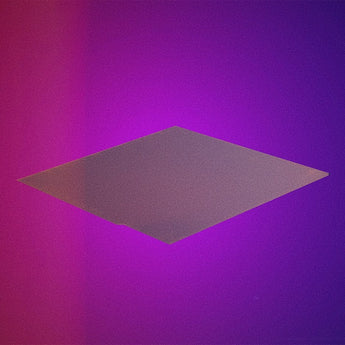 Decent Magic PX single-sided spring-steel build plate with gray P*X print surface on a purple background