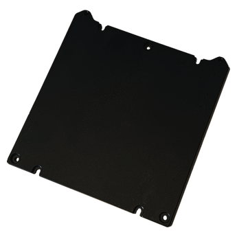 Black anodized 8mm aluminum 3D printer bed plate with Voron mounting holes