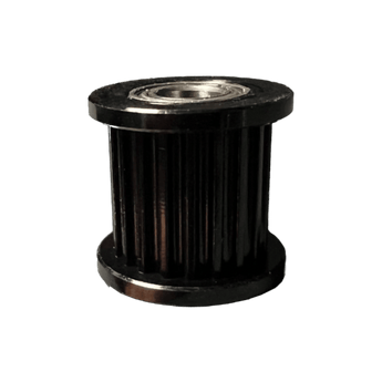 Black Runice 20T toothed GT2 idler pulley with 5mm bore for 6mm belts