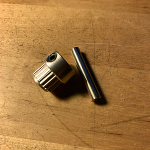 Deflanged GT2 20 tooth pulley and 5 mm x 30 mm steel pin for Voron 2.4 Z endstop