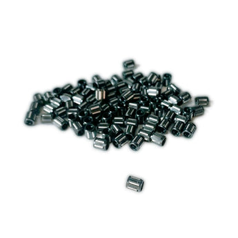 Pile of small 3x5x7mm BMG-style needle roller bearings for 3mm extruder drive gear shafts
