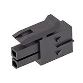 Black Molex 206461-0200 Micro-Fit+ dual-row 2-circuit receptacle housing