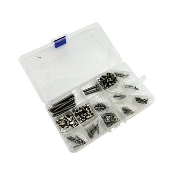 Open compartment box of metric M3 and M5 screws, nuts, washers and T-nuts for the KevinAkaSam BeltDrivenEnder3 fastener kit