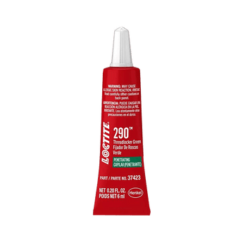 LOCTITE 290 green wicking-grade threadlocker in 6 ml tube for preassembled metal fasteners