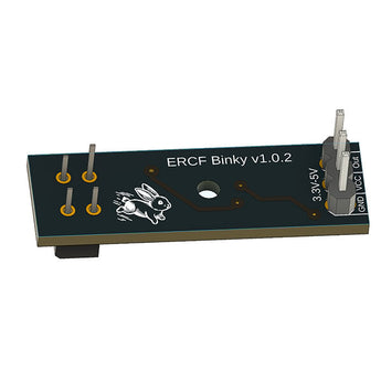 Bottom view of the Binky ERCF filament encoder PCB with solder pads and Omron optical sensor circuit