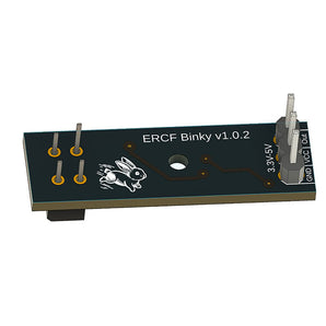 Bottom view of the Binky ERCF filament encoder PCB with solder pads and Omron optical sensor circuit
