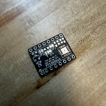 Black Voron PT100Stick bare PCB blank with StepStick header pads and MAX31865 footprint