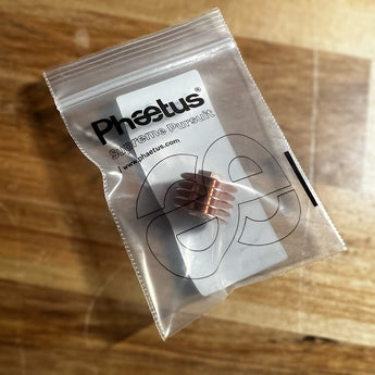 Phaetus neXt G copper-colored replacement hotend heatsink in Phaetus parts bag