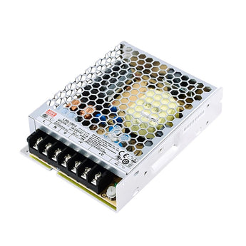 Mean Well LRS-100-5 enclosed 5V 18A 90W fanless switching power supply with screw terminals