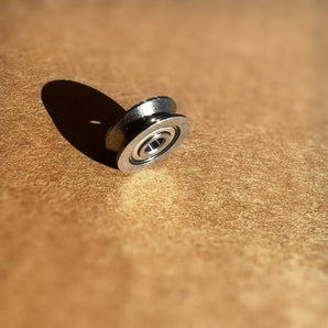 V623ZZ double-shielded chrome-steel V-groove ball bearing, 3mm ID x 12mm OD x 4mm wide