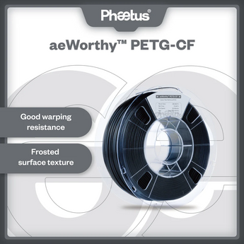 Phaetus aeWorthy PETG-CF black 1kg spool, carbon-fiber reinforced PETG filament