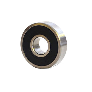 608-2RS rubber-sealed deep groove bearing with black seals and metal race