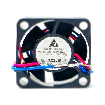 Delta Electronics ASB02505SHA-AY6B 25x25x10mm 5V axial cooling fan with 3-wire lead and black plastic frame