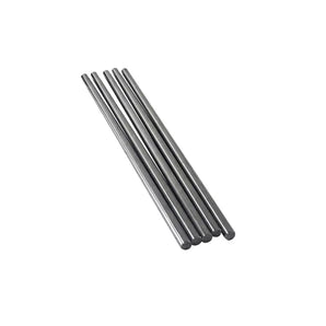 Bundle of smooth 5mm x 500mm round linear shafts on a white background