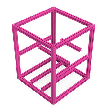 Hot pink Micron 1515 aluminum extrusion frame kit rendering