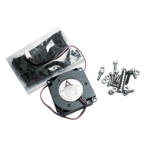 ZeroFilter kit with 4010 blower fan, activated carbon bag and mounting hardware for compact enclosed 3D printers