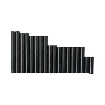 Black anodized aluminum 5 mm Voron V2.4 and Trident pins mod kit arranged by length