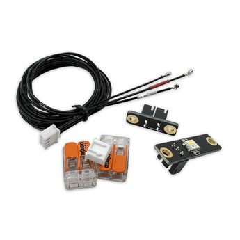 LDO Voron V0 Kirigami bed wiring and LED kit with PCBs, wire harness, and WAGO 221-412 connectors