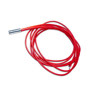 Runice 70W high-temperature heater cartridge with stainless cylindrical heater and 1 m red fiberglass-braided lead wires
