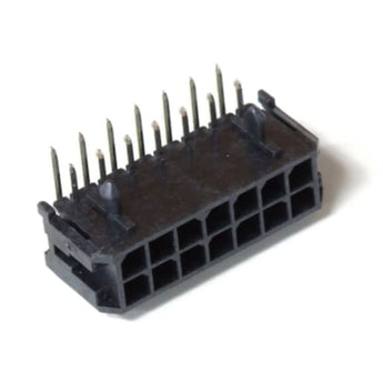 Molex 43045-1400 black Micro-Fit 3.0 14-circuit right-angle PCB header connector