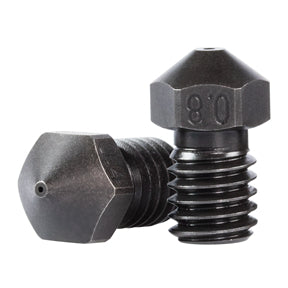 Runice hardened steel V6/M6 3D printer nozzles for 1.75mm filament, shown with 0.80mm size marking