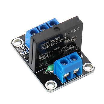 Omron G3MB-202P 5V one-channel solid state relay module with screw terminals for 100–240VAC loads