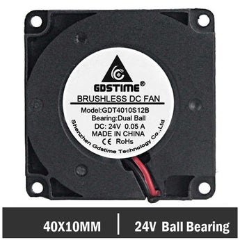 GDSTIME GDB4010 4010 24V dual ball radial blower fan with 2-pin XH2.54 lead for 3D printer part cooling