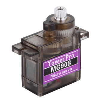 TowerPro MG90S metal gear micro servo with translucent case and aluminum output spline